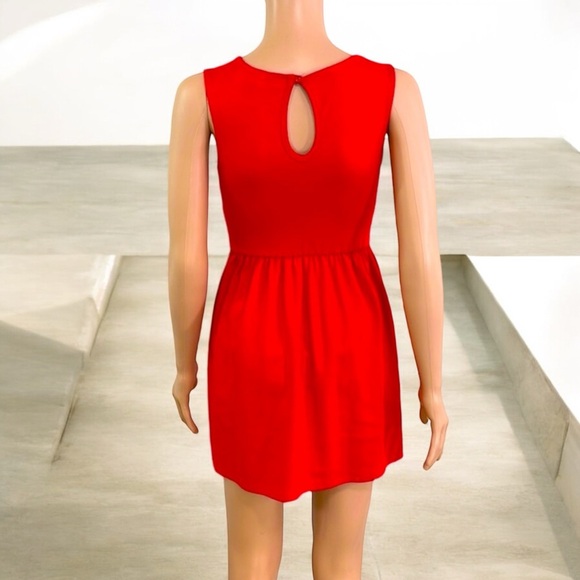 Studded Bodice Sleeveless Red Dress - Picture 9 of 15